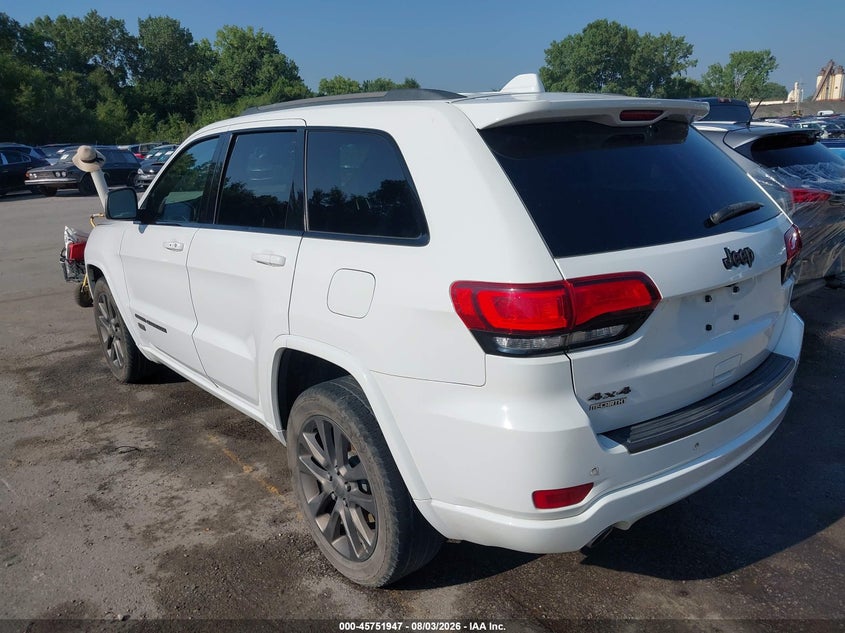 Vin: 1c4rjfbg5hc613727, lot: 46250669, jeep grand cherokee limited 75th anniversary edition 4x4 20173