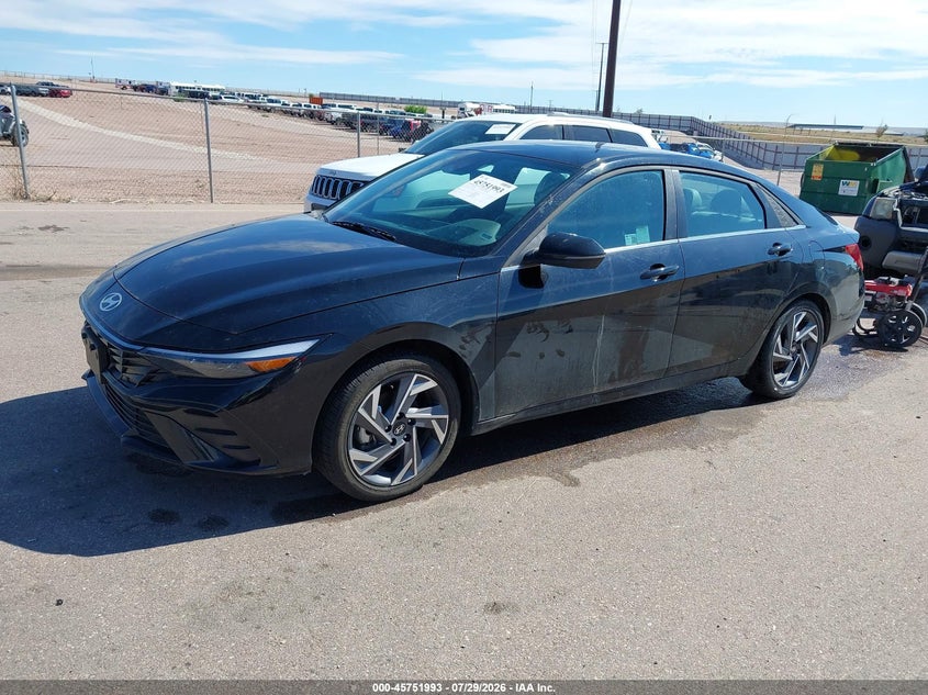 Vin: kmhln4dj2su171848, lot: 46250715, hyundai elantra hybrid limited 20252
