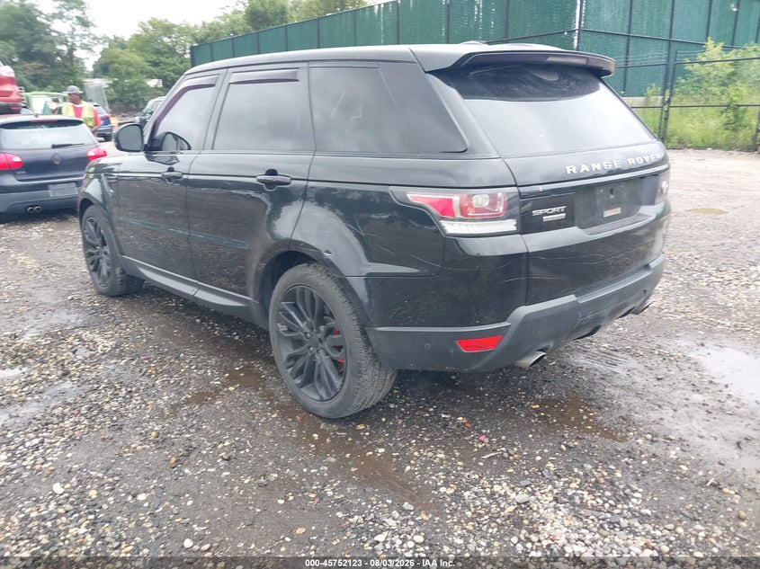 Vin: salwr2tf1fa504869, lot: 46250845, land rover range rover sport 5.0l v8 supercharged 20153