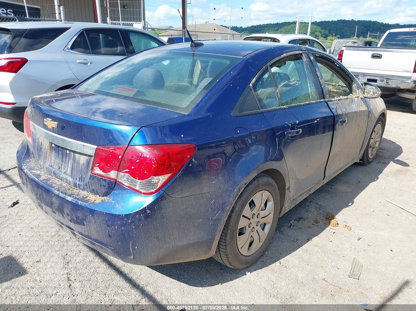 Vin: 1g1pa5sh7d7199100, lot: 46250860, chevrolet cruze ls auto 20134