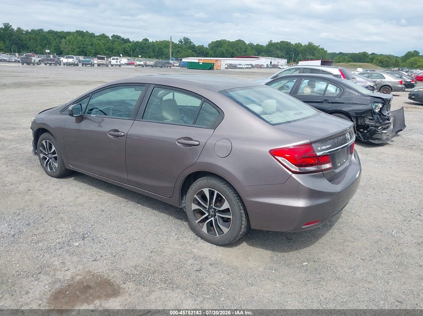 Vin: 19xfb2f88fe225294, lot: 46250865, honda civic ex 20153