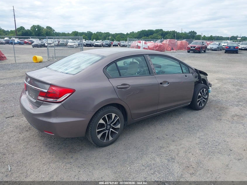Vin: 19xfb2f88fe225294, lot: 46250865, honda civic ex 20154