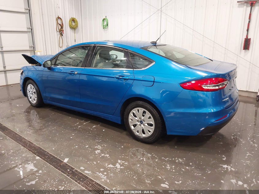 Vin: 3fa6p0g79kr172013, lot: 46250871, ford fusion s 20193
