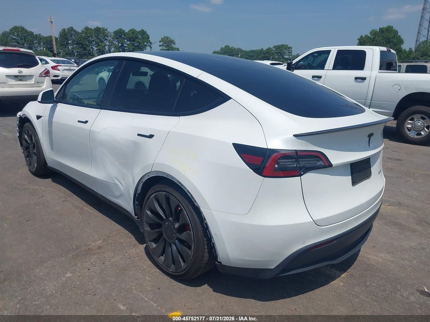Vin: 7saygdef5nf537090, lot: 46250899, tesla model y performance dual motor all-wheel drive 20223