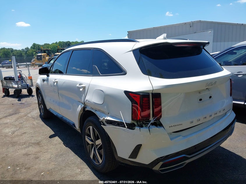 Vin: 5xyrl4lcxng129182, lot: 46251124, kia sorento s 20223
