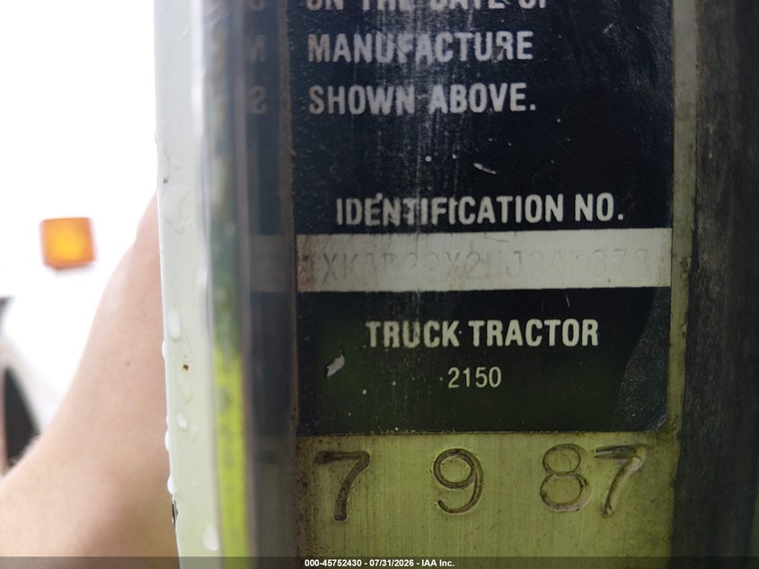 1987 KENWORTH CONSTRUCTION auction photo 8