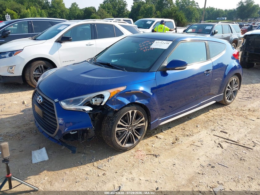 Vin: kmhtc6ae6hu314673, lot: 46251160, hyundai veloster turbo 20172