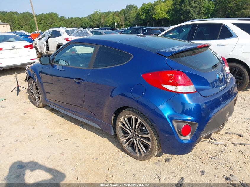 Vin: kmhtc6ae6hu314673, lot: 46251160, hyundai veloster turbo 20173