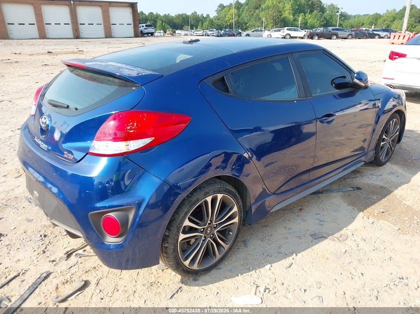 Vin: kmhtc6ae6hu314673, lot: 46251160, hyundai veloster turbo 20174