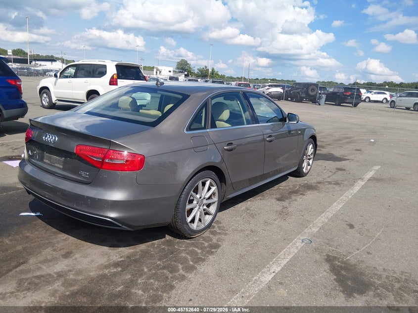 Vin: wauffafl2ea007241, lot: 46251362, audi a4 2.0t premium 20144