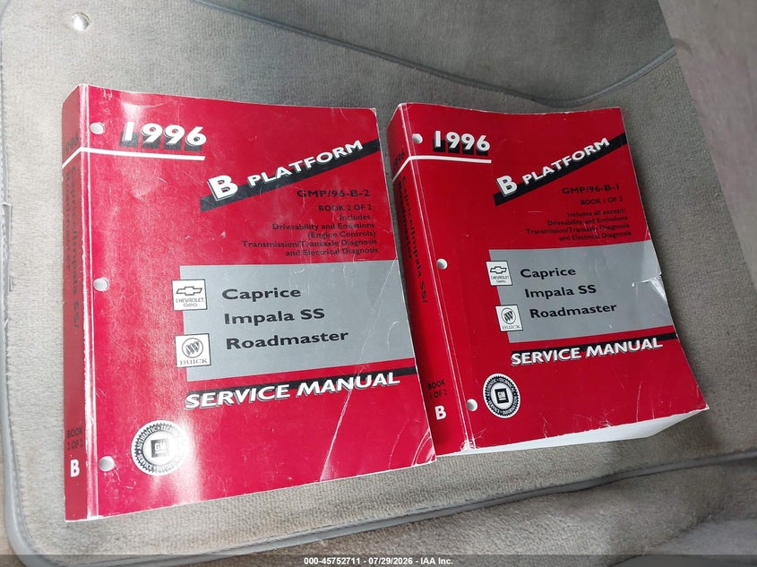 1996 BUICK ROADMASTER SEDAN 5.7L V8 FI OHV 16V F2