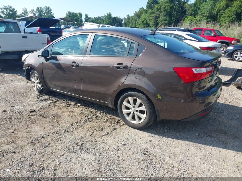 Vin: knadn4a35d6241295, lot: 46251438, kia rio ex 20133