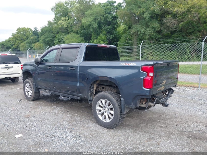 Vin: 3gcuybef7mg134802, lot: 46251481, chevrolet silverado 1500 4wd  short bed custom 20213