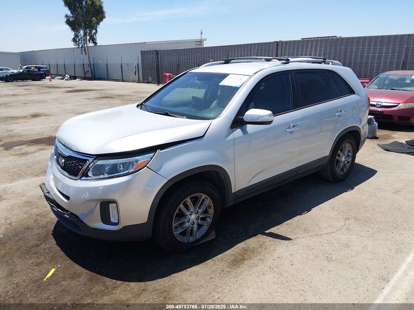 Vin: 5xykt4a71eg458473, lot: 46251487, kia sorento lx v6 20142