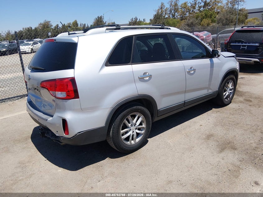 Vin: 5xykt4a71eg458473, lot: 46251487, kia sorento lx v6 20144