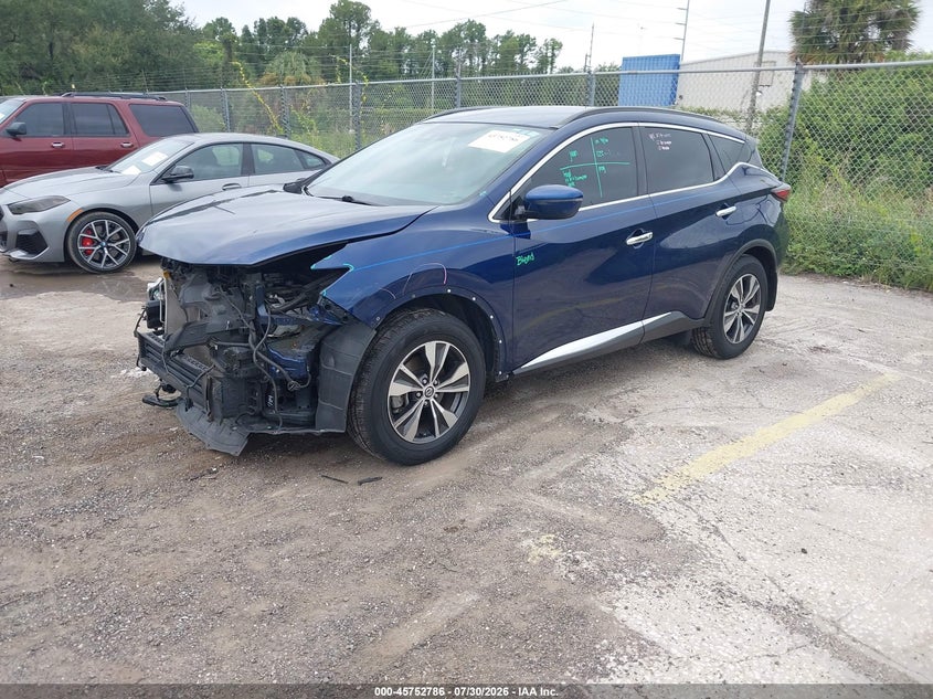 Vin: 5n1az2bj3ln174871, lot: 46251508, nissan murano sv fwd 20202
