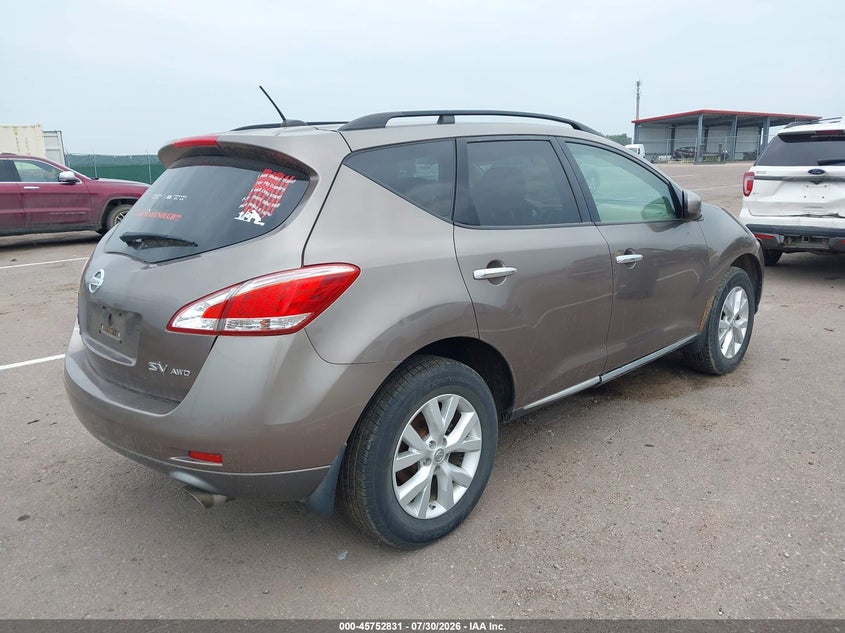Vin: jn8az1mw5bw167585, lot: 46251553, nissan murano sv 20114