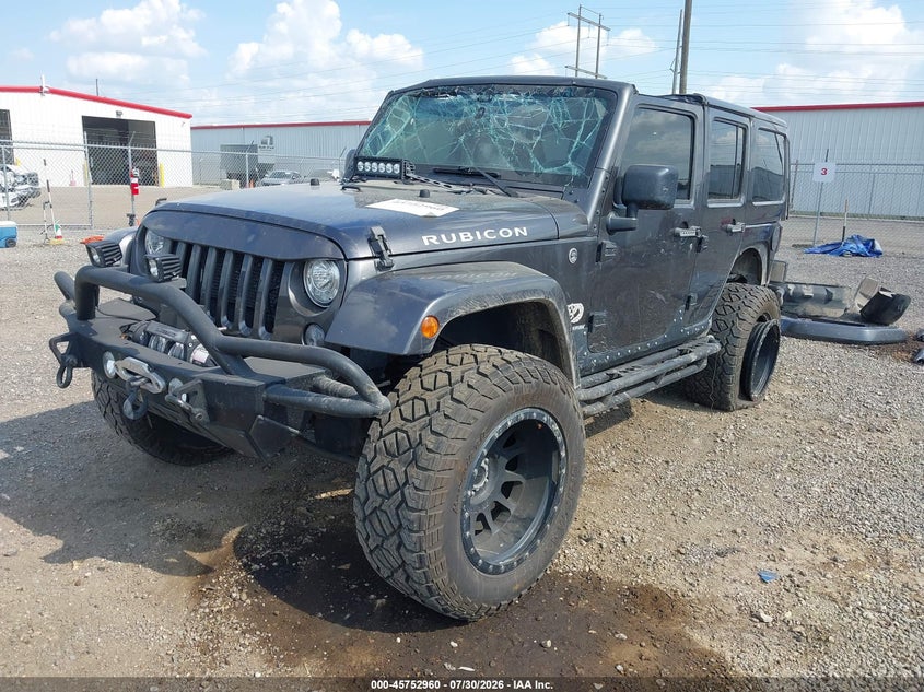2018 Jeep Wrangler Jk Unlimited Rubicon 4X4, Rollover, IAAI, VIN 1C4BJWFG5JL822581 — photo 2