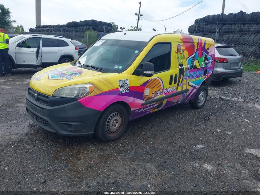 Vin: zfberfab0h6e32486, lot: 46251701, ram promaster city tradesman 20172