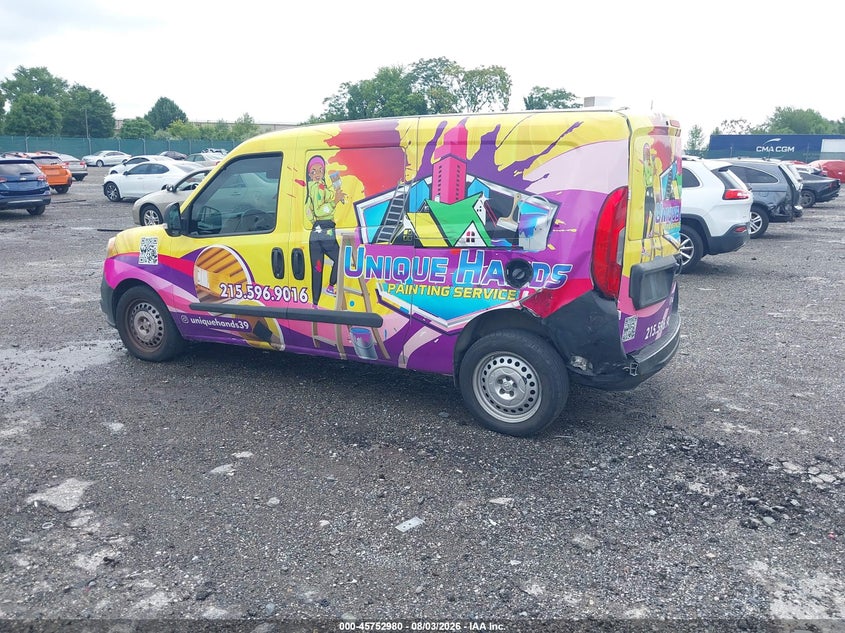 Vin: zfberfab0h6e32486, lot: 46251701, ram promaster city tradesman 20173