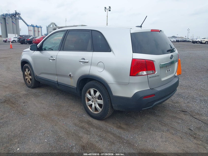 Vin: 5xykt3a18bg173710, lot: 46251732, kia sorento lx 20113