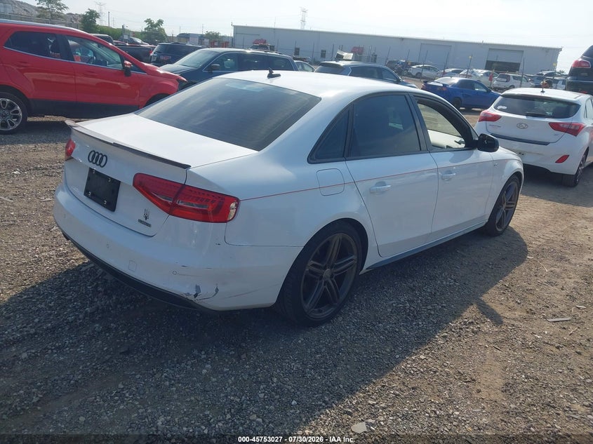 Vin: waukfcfl6fn027688, lot: 46251749, audi a4 2.0t premium 20154