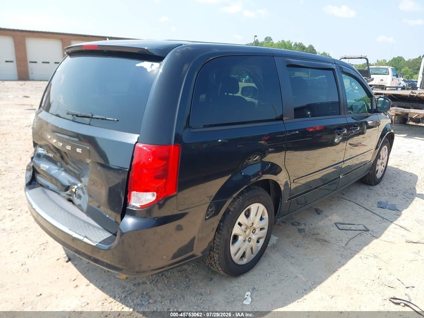 Vin: 2c4rdgbg8fr600634, lot: 46251784, dodge grand caravan se 20154