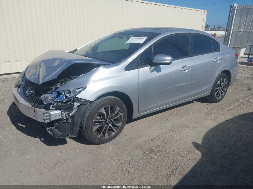 Vin: 19xfb2f81ee260869, lot: 46251821, honda civic ex 20142