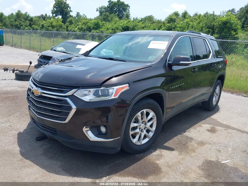 Vin: 1gnergkw8jj160801, lot: 46251875, chevrolet traverse lt cloth 20182