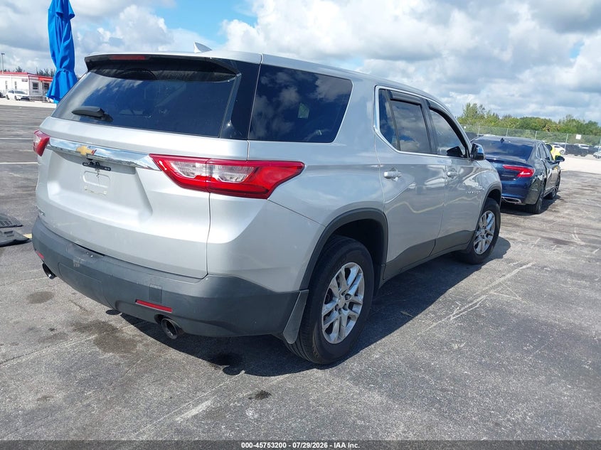 Vin: 1gnerfkw3jj109796, lot: 46251922, chevrolet traverse ls 20184