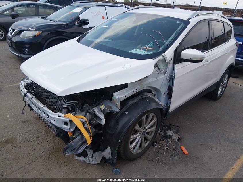 Vin: 1fmcu9j97hua32222, lot: 46251945, ford escape titanium 20172