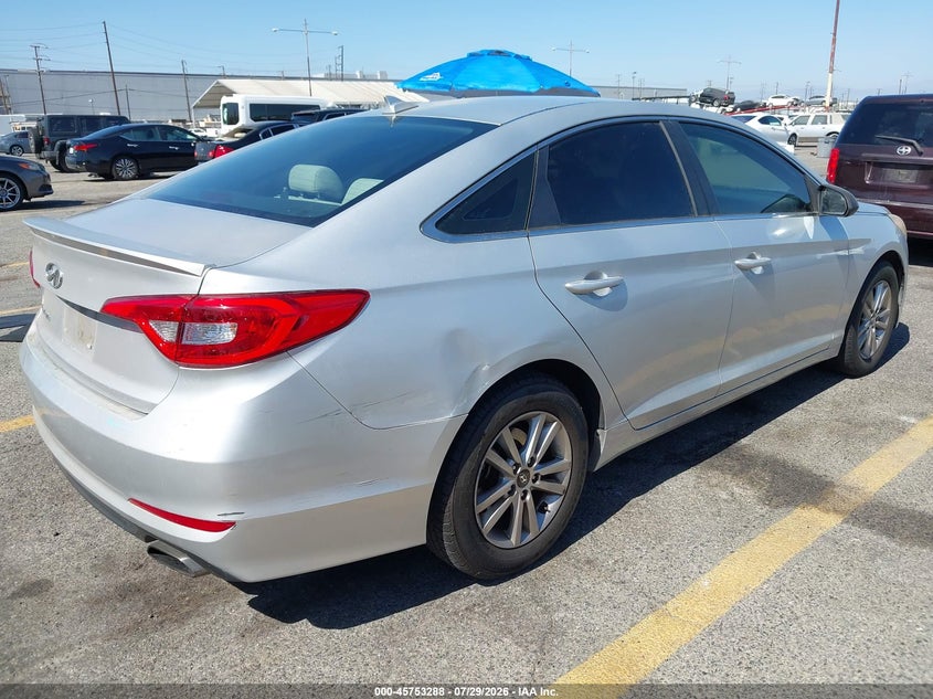 Vin: 5npe24af9gh323132, lot: 46252010, hyundai sonata se 20164