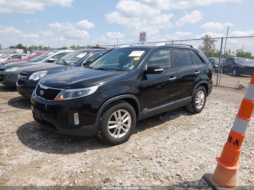 Vin: 5xyktca6xeg506392, lot: 46252054, kia sorento lx 20142