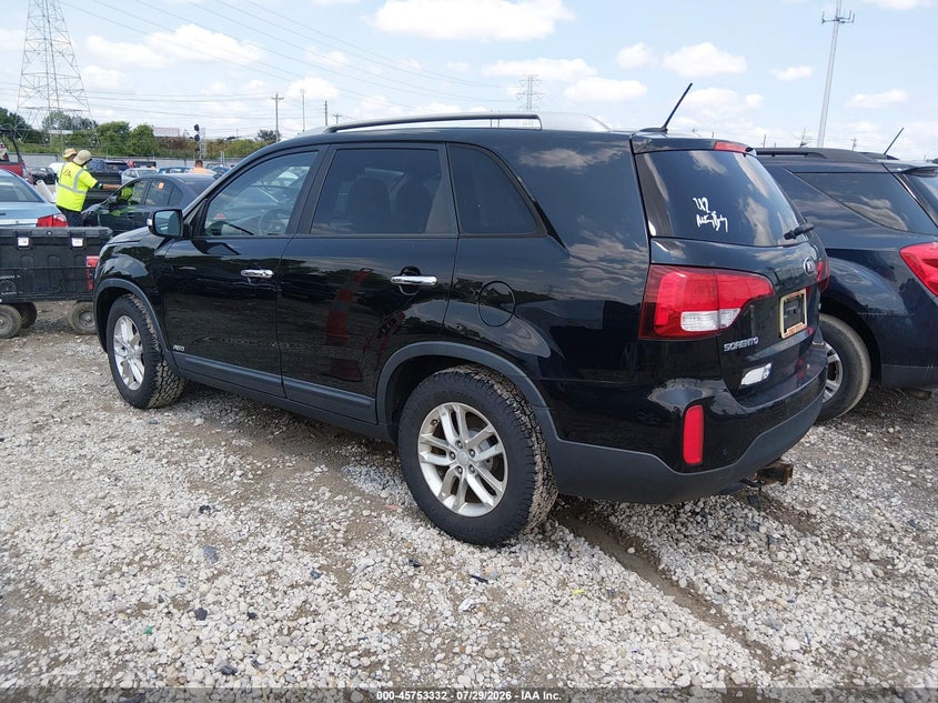 Vin: 5xyktca6xeg506392, lot: 46252054, kia sorento lx 20143
