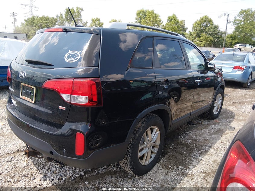 Vin: 5xyktca6xeg506392, lot: 46252054, kia sorento lx 20144