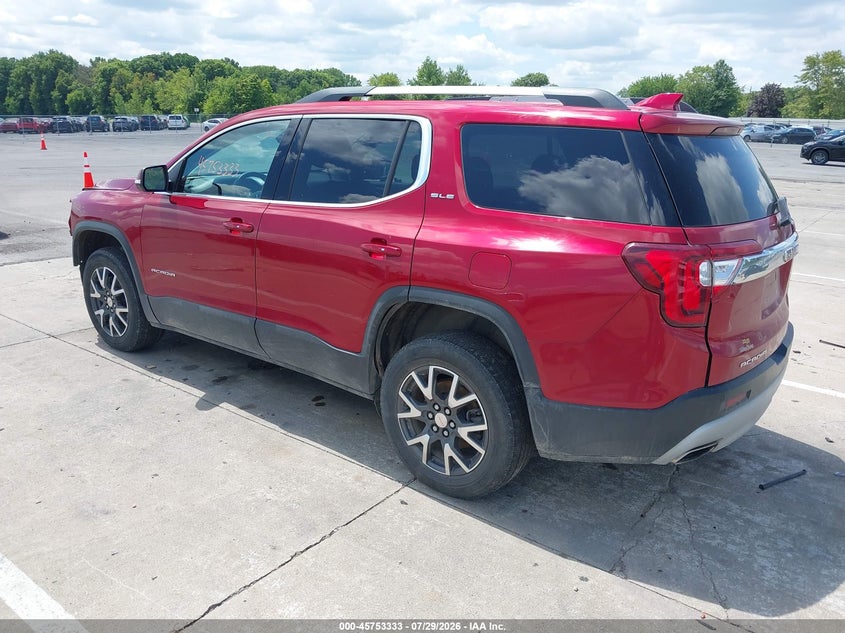 Vin: 1gkknkls7mz148364, lot: 46252055, gmc acadia fwd sle 20213