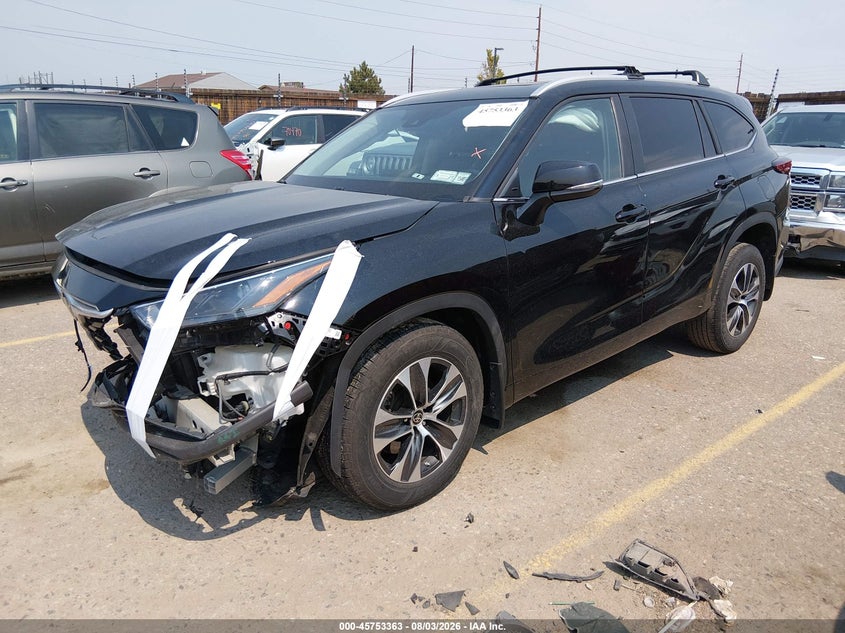 Vin: 5tdkdrbh4ps512372, lot: 46252085, toyota highlander xle 20232