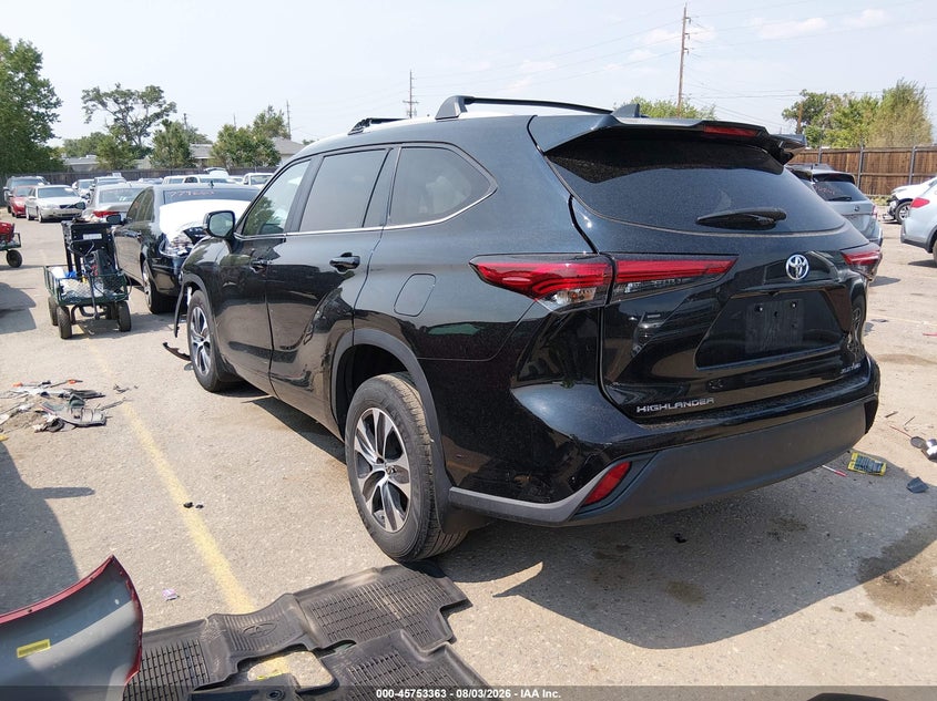 Vin: 5tdkdrbh4ps512372, lot: 46252085, toyota highlander xle 20233