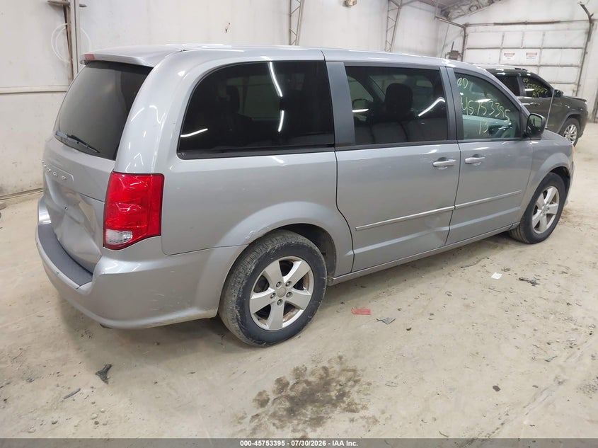 Vin: 2c4rdgbg2dr799015, lot: 46252117, dodge grand caravan se 20134