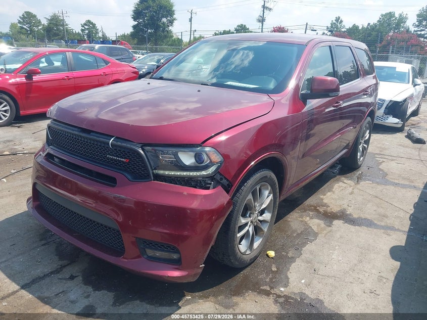 Vin: 1c4rdhdg0kc556926, lot: 46252147, dodge durango gt plus rwd 20192