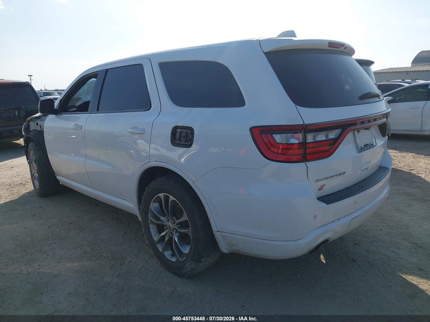 Vin: 1c4rdjdgxlc286094, lot: 46252170, dodge durango gt plus awd 20203