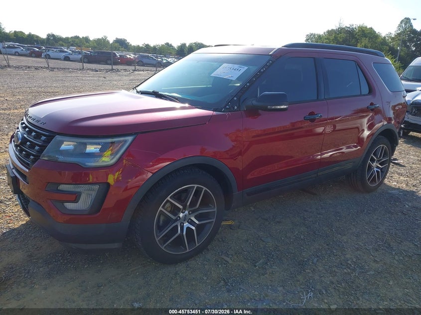 Vin: 1fm5k8gt9ggc54155, lot: 46252173, ford explorer sport 20162