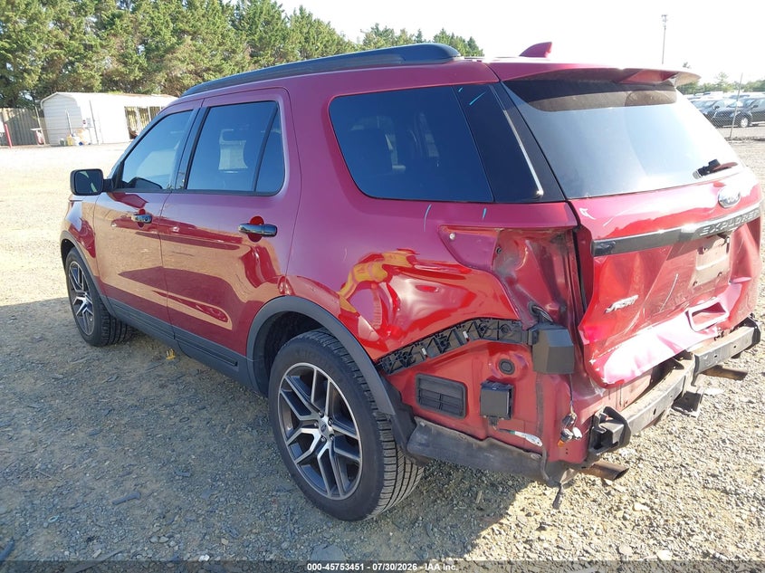 Vin: 1fm5k8gt9ggc54155, lot: 46252173, ford explorer sport 20163