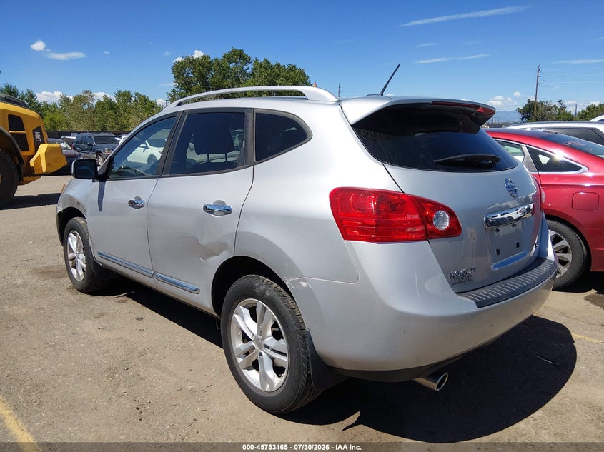 Vin: jn8as5mv4dw600495, lot: 46252187, nissan rogue sv 20133