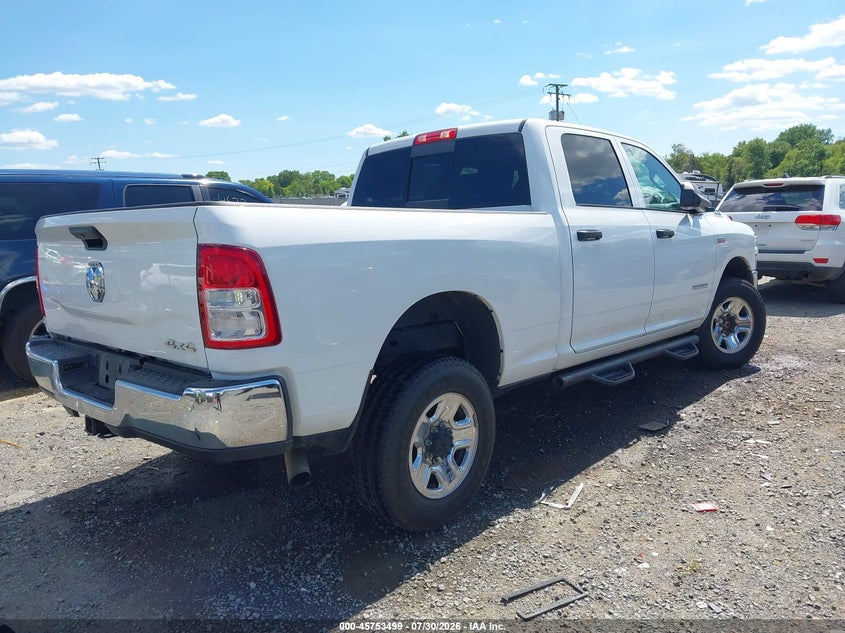 Vin: 3c6ur5cj3mg645176, lot: 46252221, ram 2500 tradesman  4x4 6'4 box 20214
