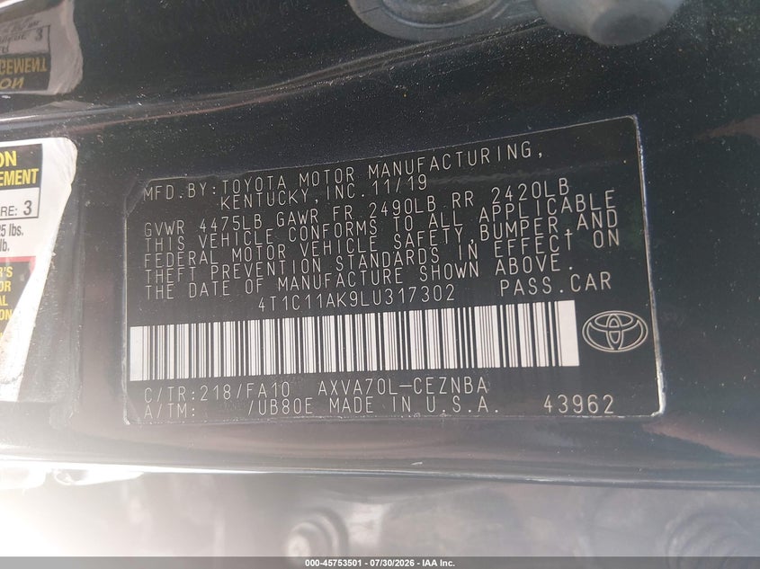 TOYOTA CAMRY - zdjęcie 9