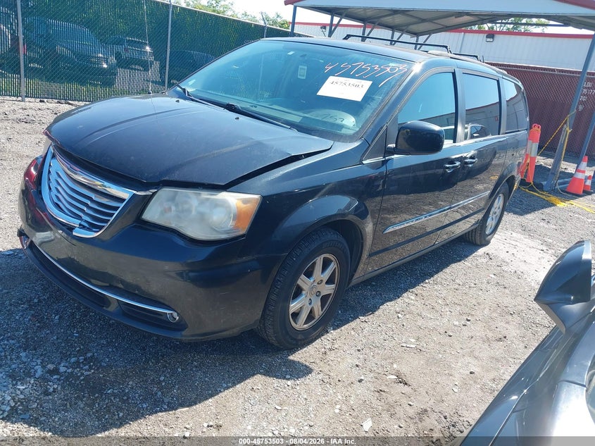 Vin: 2c4rc1bg4cr320575, lot: 46252225, chrysler town & country touring 20122