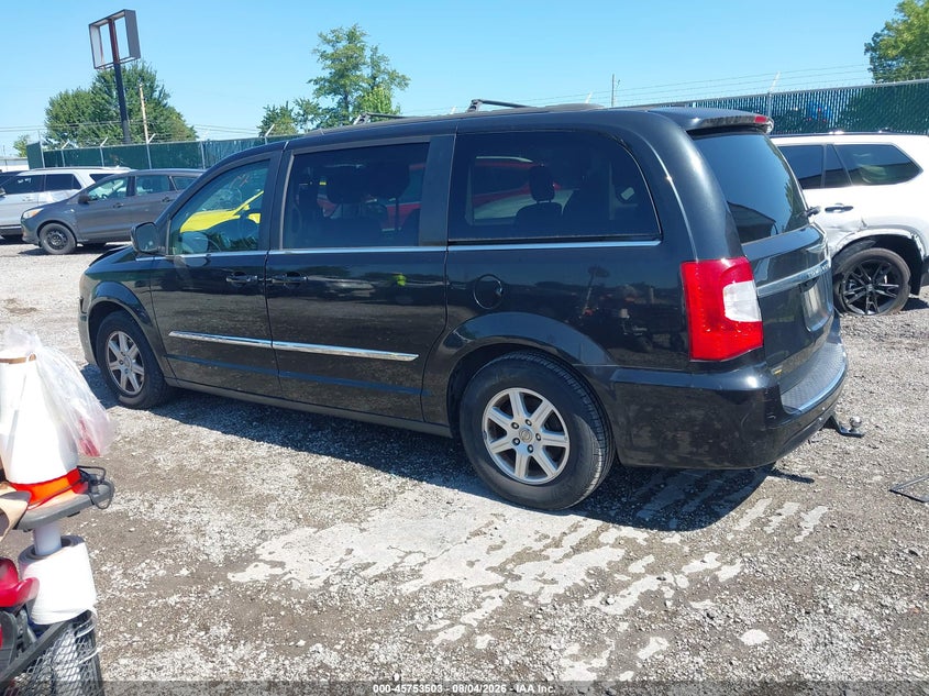 Vin: 2c4rc1bg4cr320575, lot: 46252225, chrysler town & country touring 20123