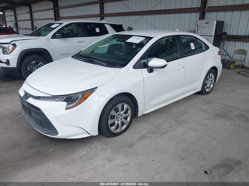 Vin: 5yfb4mde7rp187489, lot: 46252229, toyota corolla le 20242