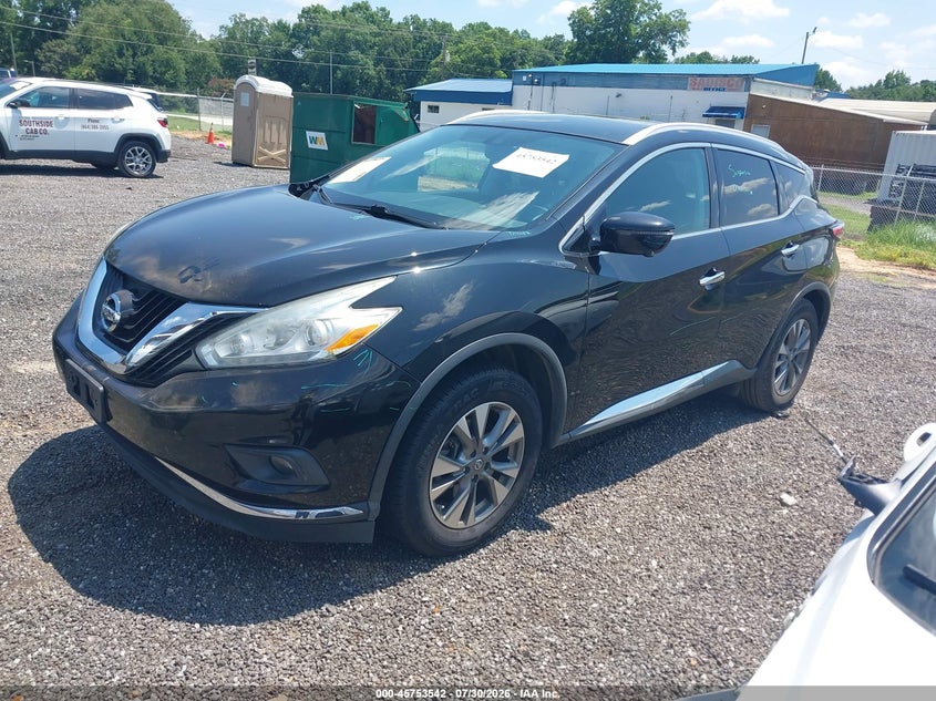 Vin: 5n1az2mg9gn136603, lot: 46252264, nissan murano sl 20162